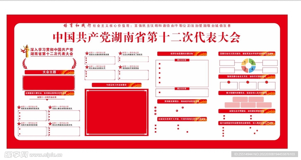 湖南省第十二次党代会宣传栏