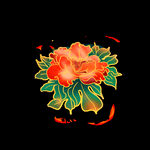 手绘国潮鲜花