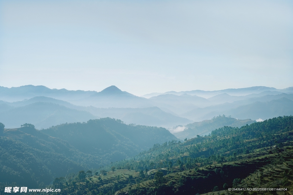 高清远山远眺风景