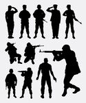 士兵剪影