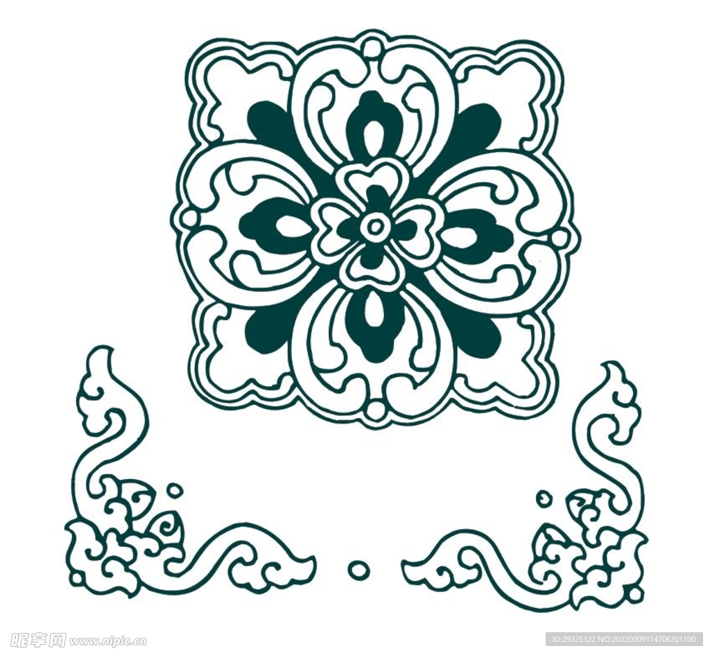 中国风 传统底纹 