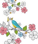 花朵 小鸟