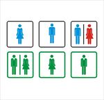 男女卫生间矢量图形