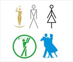 男女滑雪跳舞矢量文件