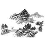 水墨山水画图