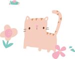 花丛中的小猫