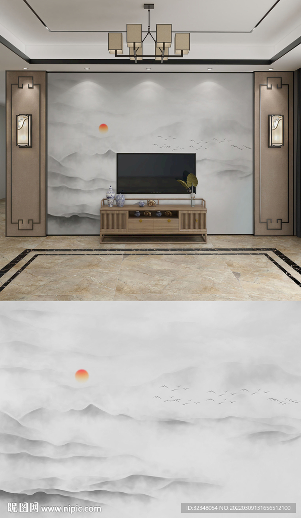 水墨山水画