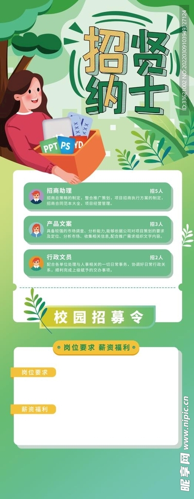 招聘海报 招贤纳士 虚位以待 