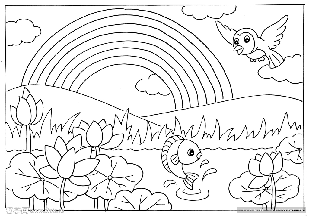彩虹绘画