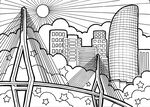 城市手绘环保稿