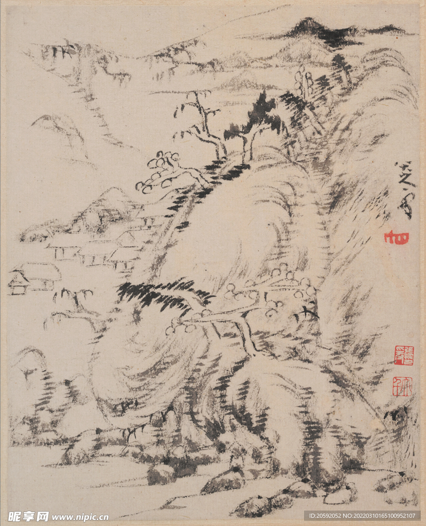 山水画  