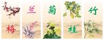 梅 兰 竹 菊 桂