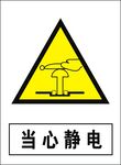 当心静电建筑禁止图标矢量图形