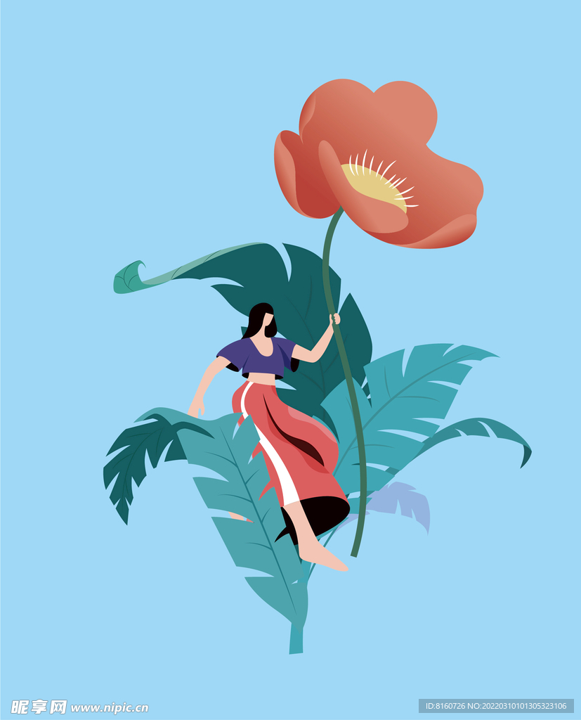 矢量女孩插画