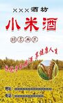 小米酒酒贴标签小米包装
