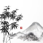 水墨竹子