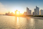 夕阳城市江景