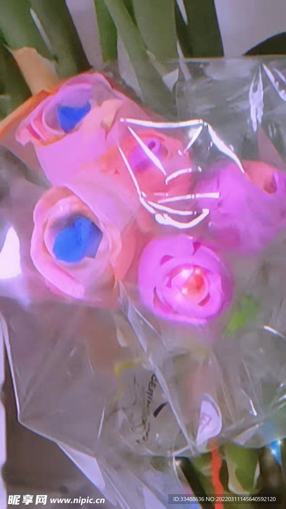 粉色玫瑰花束
