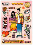 情人节插画 520海报 七夕 