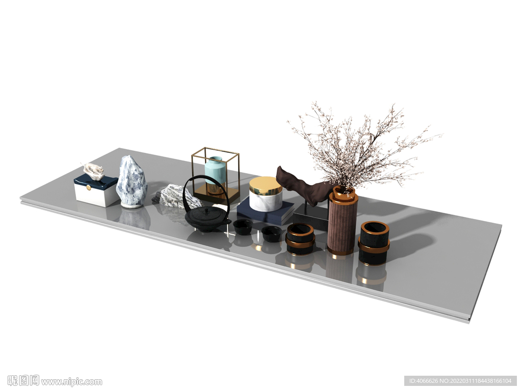 中式饰品摆件3d模型
