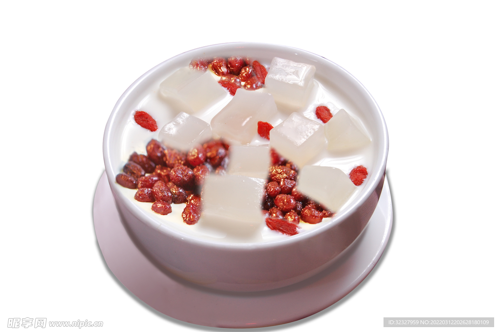 牛奶红豆水晶