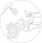 喜鹊与玉兰