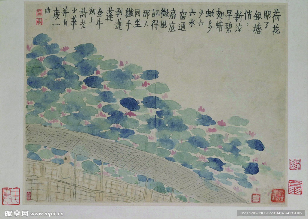 人物山水图  