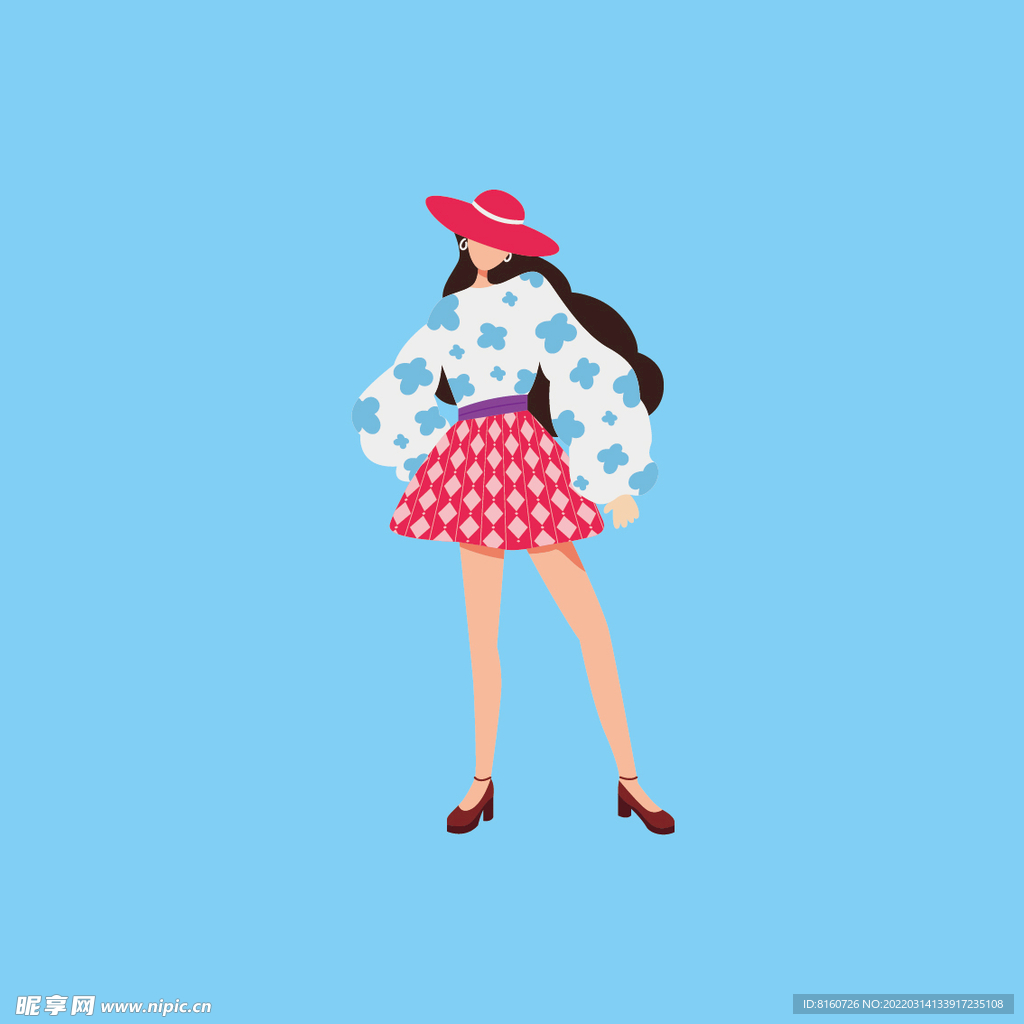 矢量女孩插画