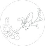 玉兰与鸟
