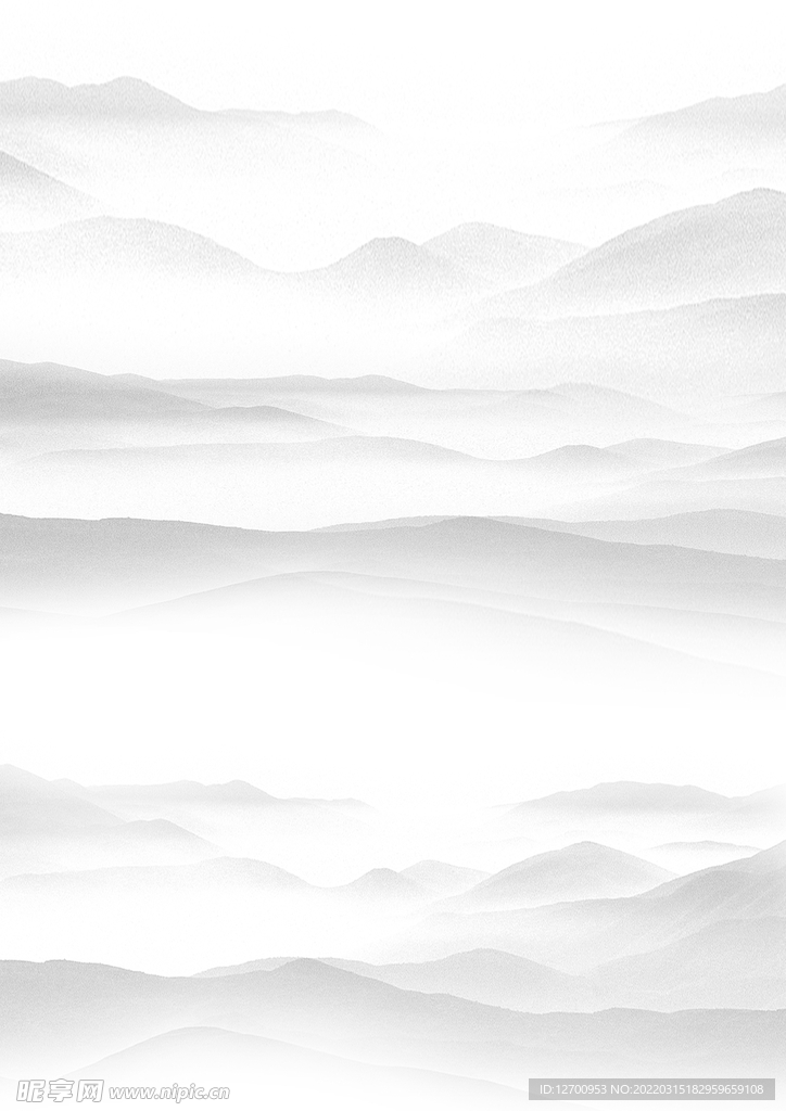 水墨山