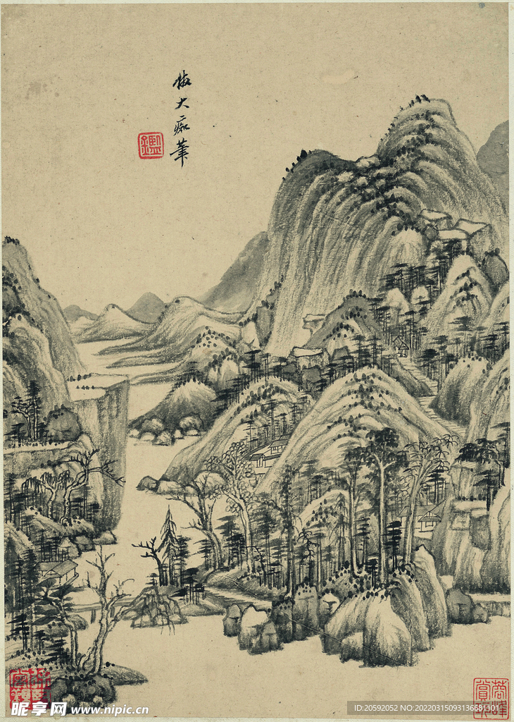 水墨画  
