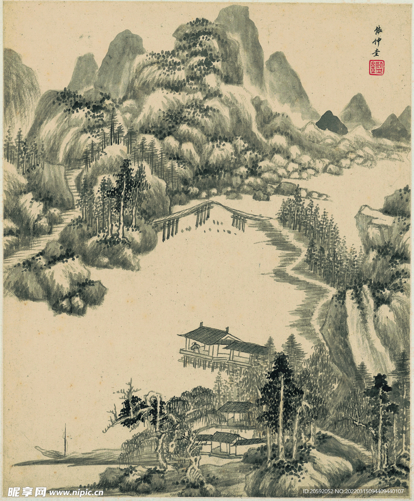 水墨画 