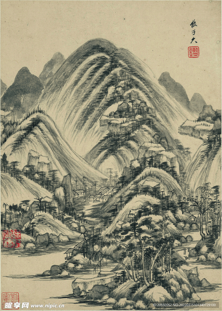 水墨画 