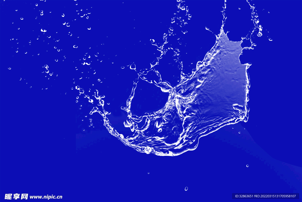 高清透明水花素材