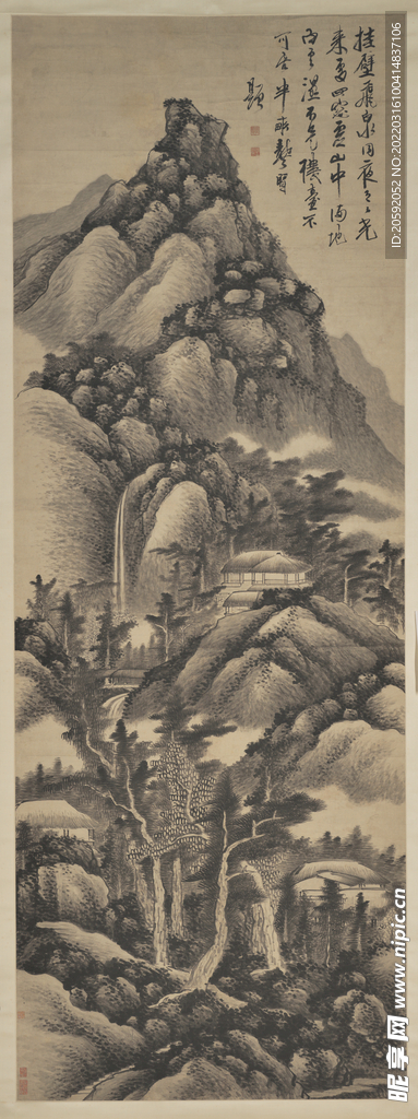 水墨画  
