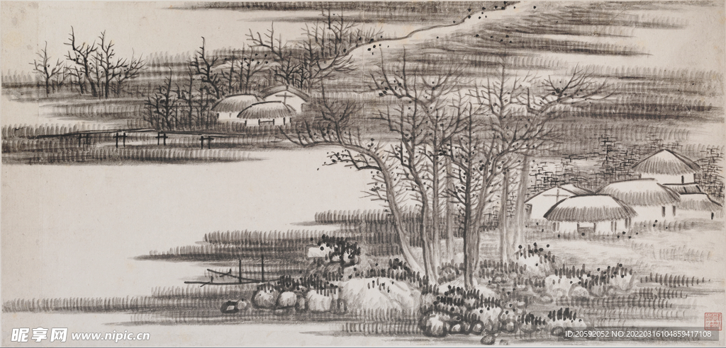 水墨画  