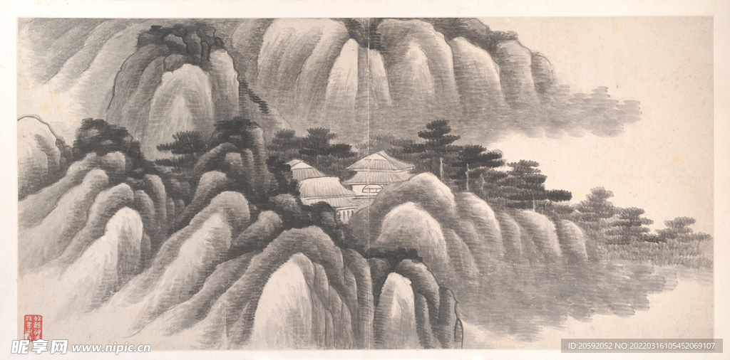 水墨画  
