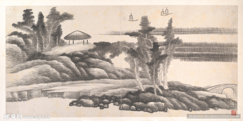 水墨画 