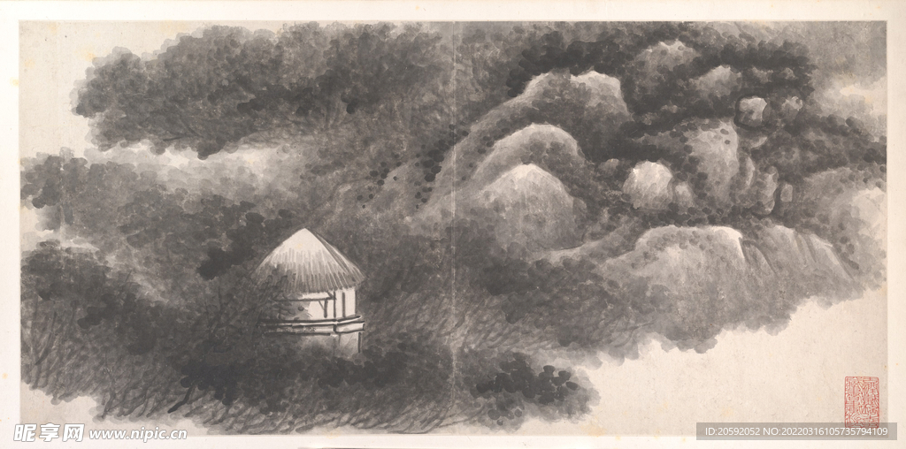 水墨画  