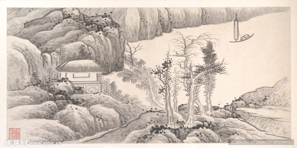 水墨画    