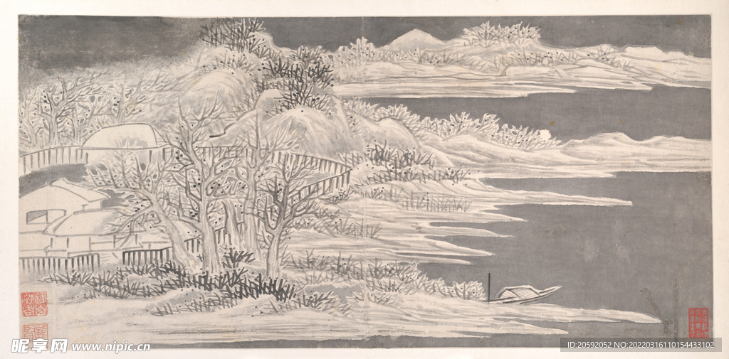 水墨画  