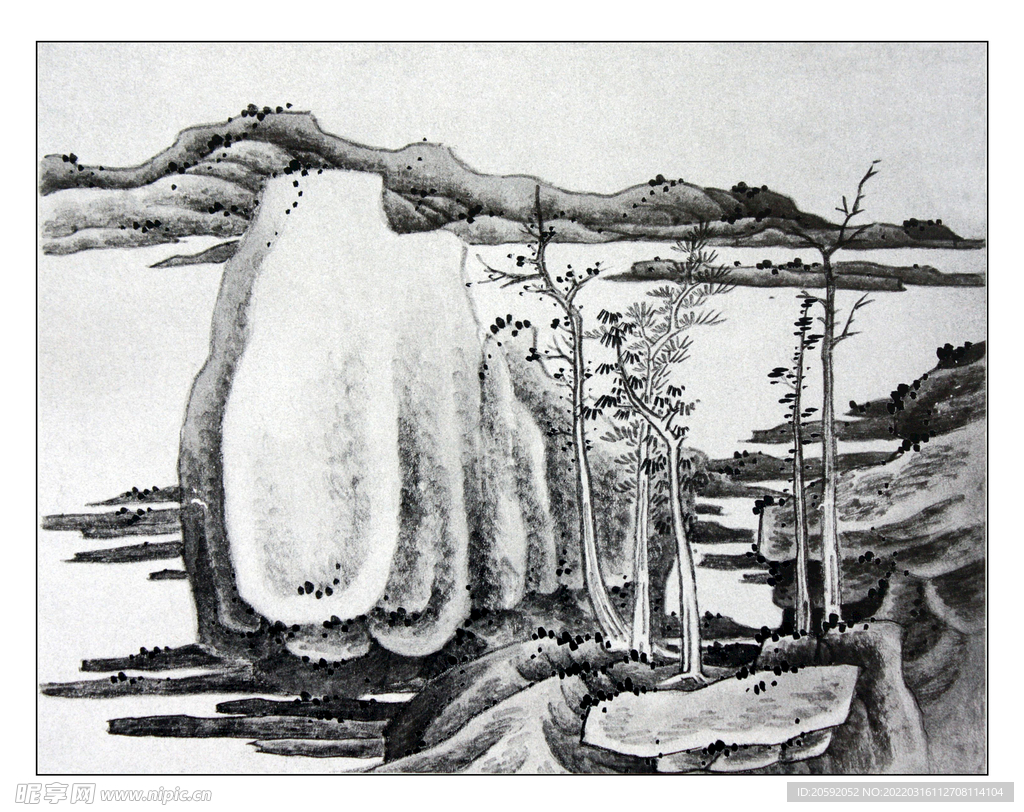 水墨画    