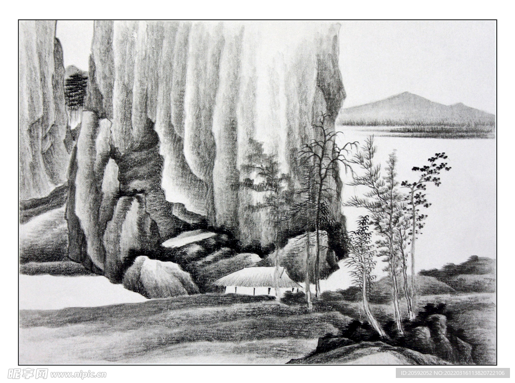 水墨画    