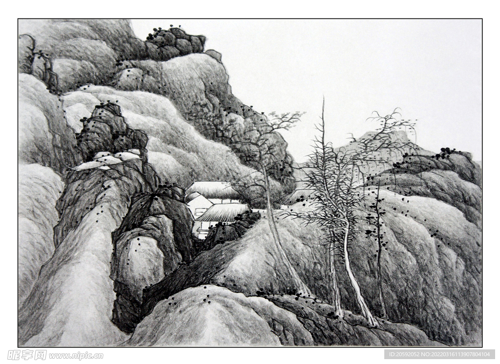 水墨画    