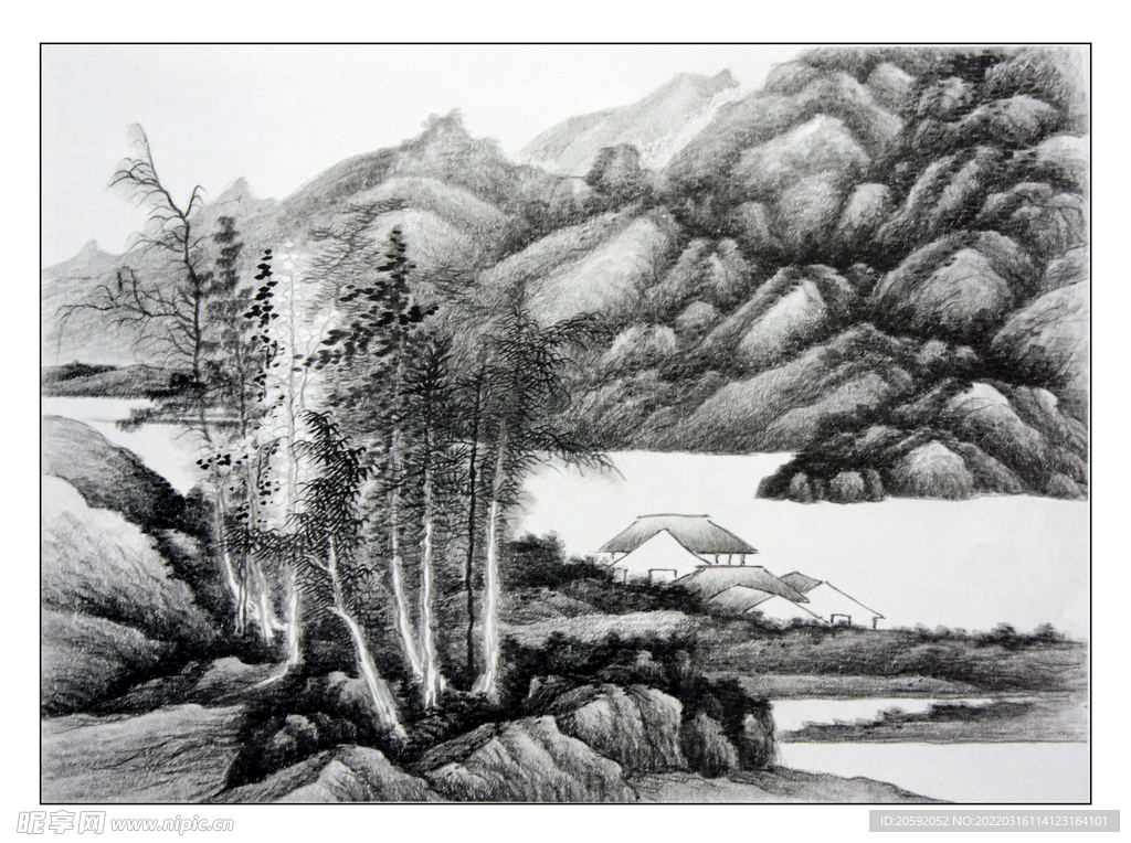 水墨画 