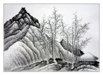 水墨画  