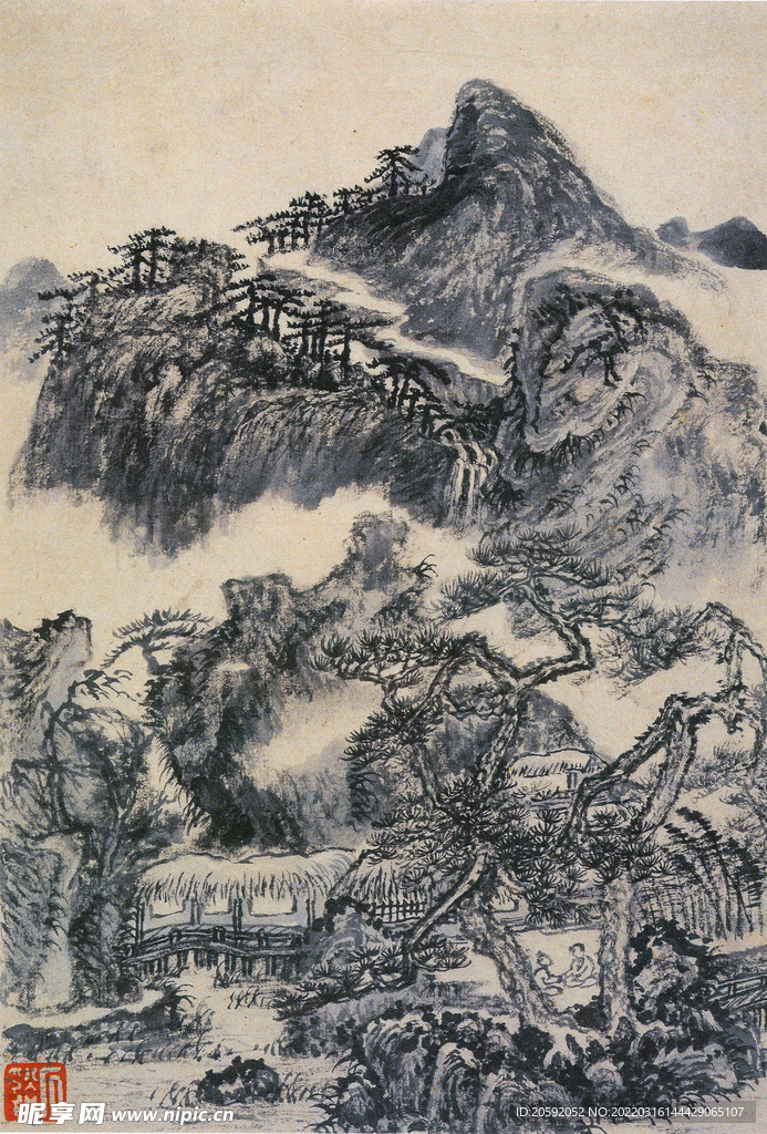 山水画  