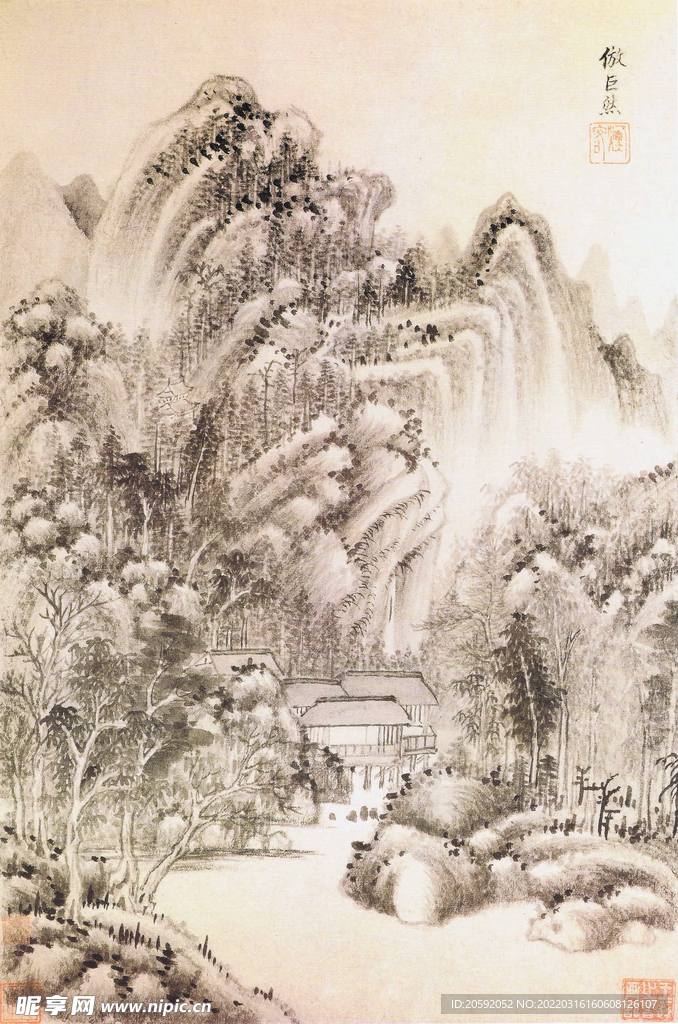 山水画  