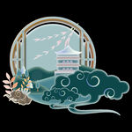 国潮边框  