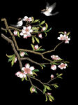 桃花插图免抠素材